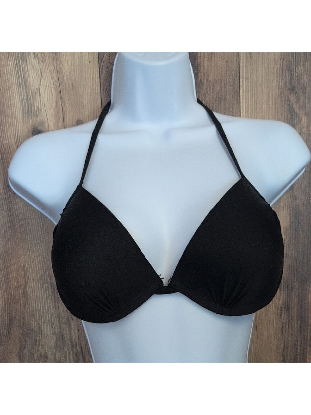 Joe Boxer Classic Lift Black Bikini Swim Top L